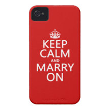 Keep Calm and Marry On (all colours) iPhone 4 Cases