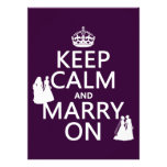 Keep Calm and Marry On - all colours Custom Invitation