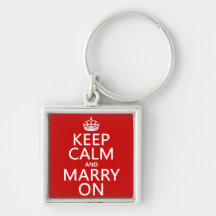 Keep Calm and Marry On (all colours) Keychains