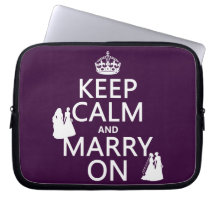 Keep Calm and Marry On - all colours Laptop Sleeves