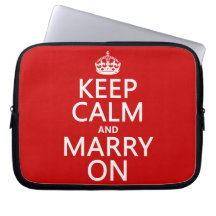 Keep Calm and Marry On (all colours) Computer Sleeve