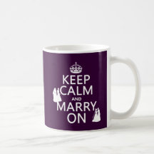 Keep Calm and Marry On - all colours Mugs