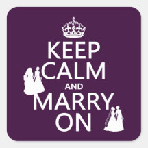 Keep Calm and Marry On - all colours Stickers