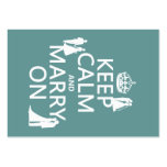 Keep Calm and Marry On (any colour background) Business Cards