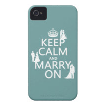 Keep Calm and Marry On (any colour background) Case-Mate iPhone 4 Case