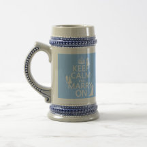 Keep Calm and Marry On (any colour background) Coffee Mugs