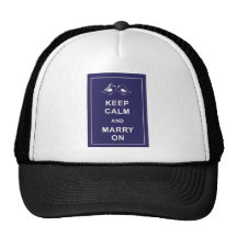 Keep Calm And Marry On Birds Mesh Hat