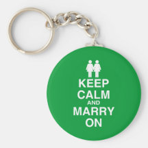 Keep Calm and Marry On Keychain