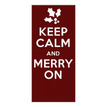 Keep Calm and Merry On Rack Card Design