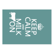Keep Calm and Milk On (cows) (in all colours) Business Card Template