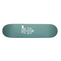 Keep Calm and Milk On (cows) (in all colours) Skate Board Decks