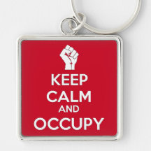 Keep Calm and Occupy (version2) Key Chain