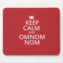 Keep Calm and Omnom Nom Mouse Mats