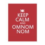 Keep Calm and Omnom Nom postcards