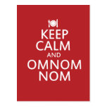 Keep Calm and Omnom Nom Postcard