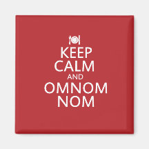 Keep Calm and Omnom Nom Refrigerator Magnets