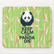 Keep Calm and Panda On Original Design Print Gift Mousemat
