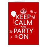 Keep Calm and Party On - all colours Cards