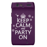 Keep Calm and Party On - all colours Motorola Droid RAZR Case