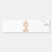 keep calm and party on bumper sticker