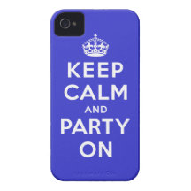 Keep Calm and Party On iPhone 4 Case-Mate Case