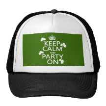 Keep Calm and Party On (irish) (any colour) Trucker Hat