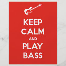 Keep Calm and Play Bass Custom Flyer