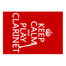 Keep Calm and Play Clarinet (any background color) Business Card Template