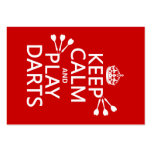 Keep Calm and Play Darts (customisable color) Business Cards
