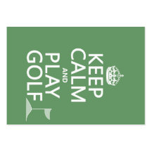 Keep Calm and Play Golf - all colours Business Cards