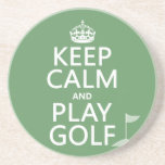 Keep Calm and Play Golf - all colours Coasters