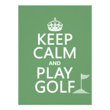Keep Calm and Play Golf - all colours Personalized Announcements