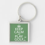 Keep Calm and Play Golf - all colours Keychain
