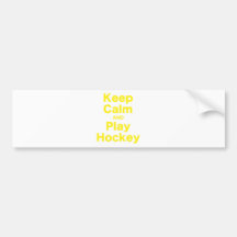 Keep Calm and Play Hockey Bumper Stickers