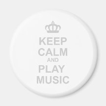 Keep Calm And Play Music - Rock Band Party Dance Fridge Magnets