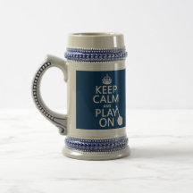 Keep Calm and Play On (Banjo)(any bckgrd color) Mugs