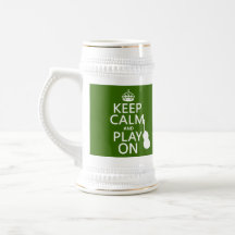 Keep Calm and Play On (cello) (any color) Mugs