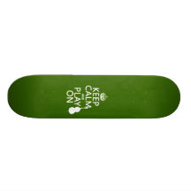 Keep Calm and Play On (cello) (any color) Skate Board Decks