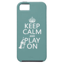Keep Calm and Play On (cornet)(any color) iPhone 5 Cover