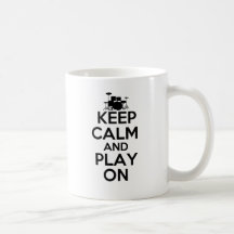 Keep Calm and Play On (Drums) Coffee Mugs