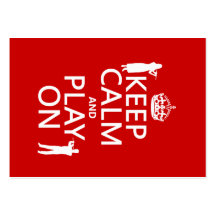 Keep Calm and Play On (flute)(any backgroundcolor) Business Cards