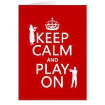 Keep Calm and Play On (flute)(any backgroundcolor) Greeting Card