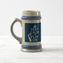 Keep Calm and Play On (harp)(any color) Mugs