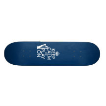 Keep Calm and Play On (harp)(any color) Skate Board Decks