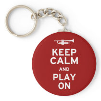 Keep Calm and Play On Key Chains