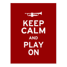 Keep Calm and Play On Postcard