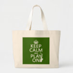 Keep Calm and Play On (saxophone)(any color) Canvas Bag