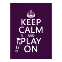 Keep Calm and Play On (Tuba)(any color) Personalized Invitations