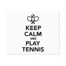 Keep calm and play Tennis Gallery Wrapped Canvas
