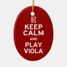 Keep Calm and Play Viola Christmas Tree Ornament